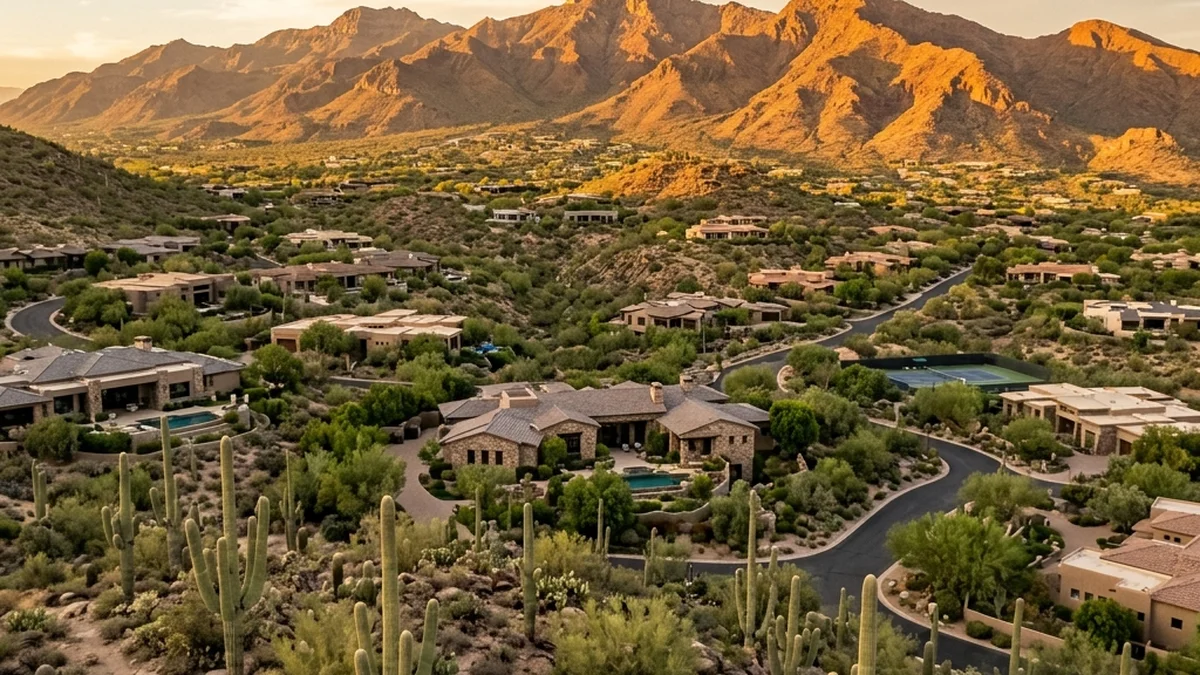 Map view of the Paradise Valley and North Scottsdale desert foothills service area